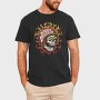 Harley Davidson Flaming Skull, Tricou Barbati (Unisex)