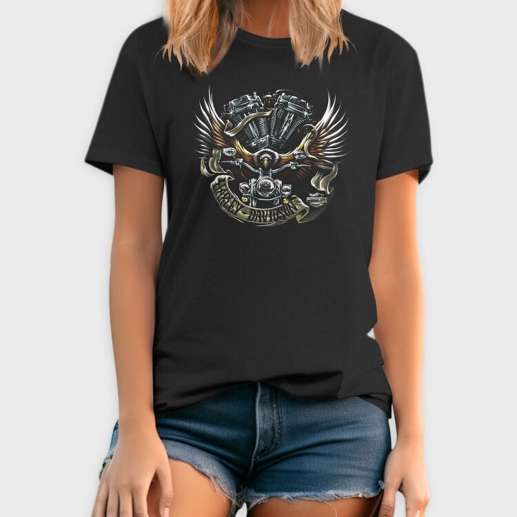 Harley Eagle Biker Flag 2, Tricou Barbati (Unisex)