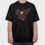 Harley Eagle Biker Flag, Tricou Oversize Barbati (Unisex)