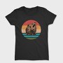 Sunset Retro Bear, Tricou Femei