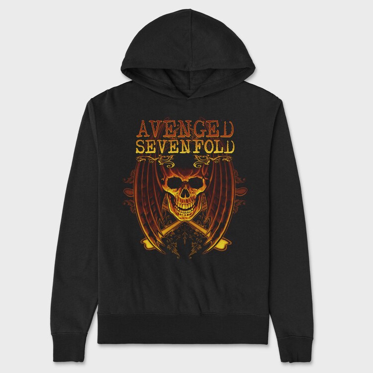 Avenged Sevenfold Skull, Hanorac Oversize Barbati (Unisex)