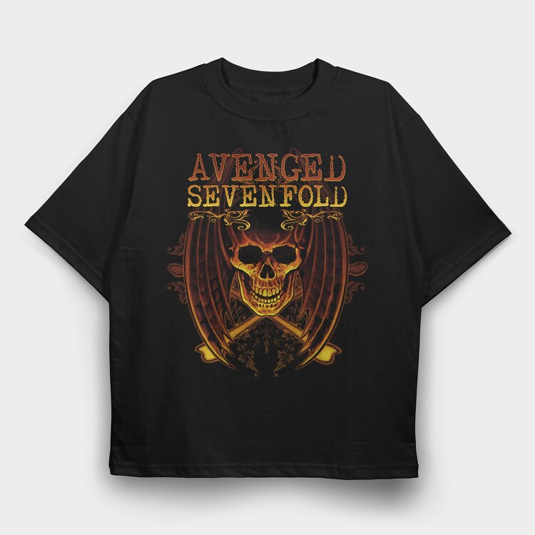 Avenged Sevenfold Skull, Tricou Oversize Barbati (Unisex)