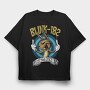 Bunny Eyes Flames 182 Funny Sarcastic, Tricou Oversize Barbati (Unisex)