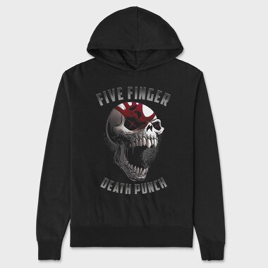 Five Finger Death Punch Skull Crosses Eyes, Hanorac Oversize Barbati (Unisex)