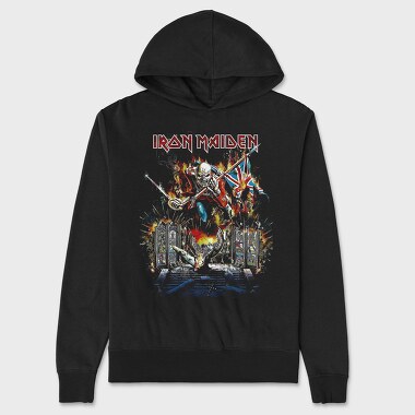 Iron Maiden British Fire, Hanorac Oversize Barbati (Unisex)