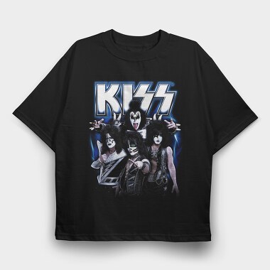 Kiss Band Legendary Rock, Tricou Oversize Barbati (Unisex)