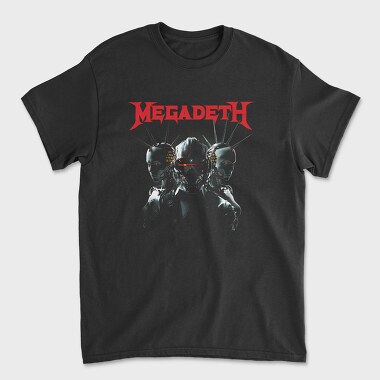 Megadeth Robot Face Eyes 2, Tricou Barbati (Unisex)
