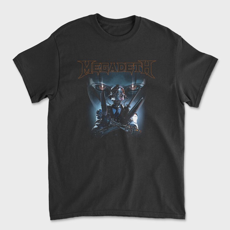 Megadeth Robot Face Eyes, Tricou Barbati (Unisex)