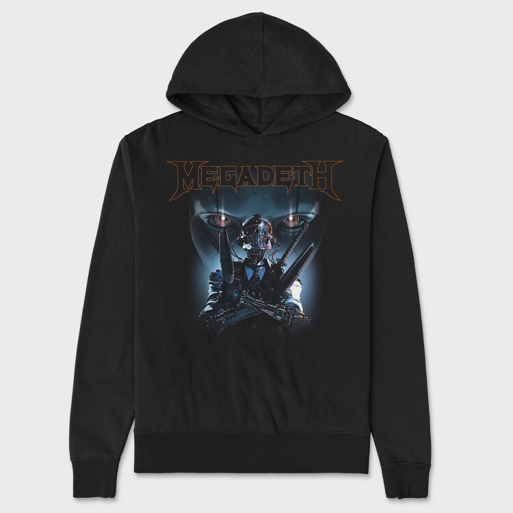 Megadeth Robot Face Eyes, Hanorac Oversize Barbati (Unisex)