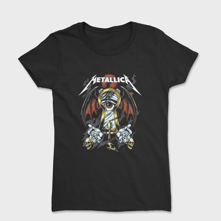 Metallica Eyes Flames Guitarist, Tricou Femei