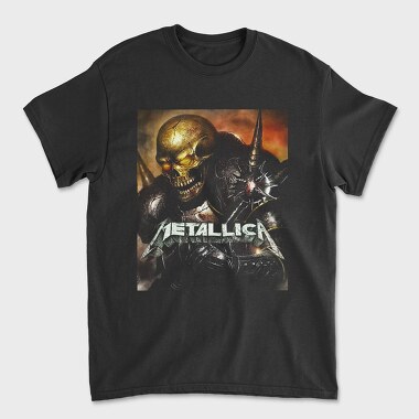 Metallica Skull Flames Red Eyes, Tricou Barbati (Unisex)