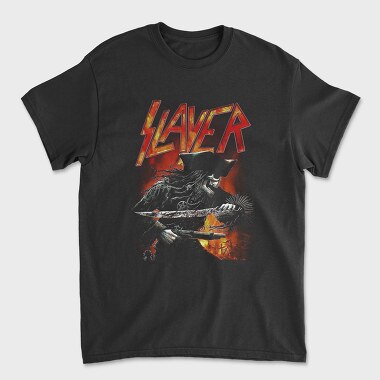 Slayer Flames Pentagram Eyes, Tricou Barbati (Unisex)