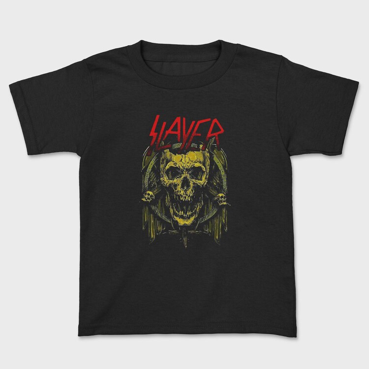 Slayer Skull Flames Crosses 3, Tricou Copii