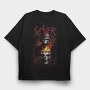 Slayer Skull Flames Crosses, Tricou Oversize Barbati (Unisex)