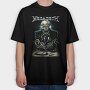 Megadeth Skull Planet Flames 2, Tricou Oversize Barbati (Unisex)