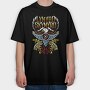 Lynnyrd Skynyrd Eagle Flag Flames 2, Tricou Oversize Barbati (Unisex)