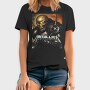 Metallica Skull Flames Red Eyes, Tricou Barbati (Unisex)