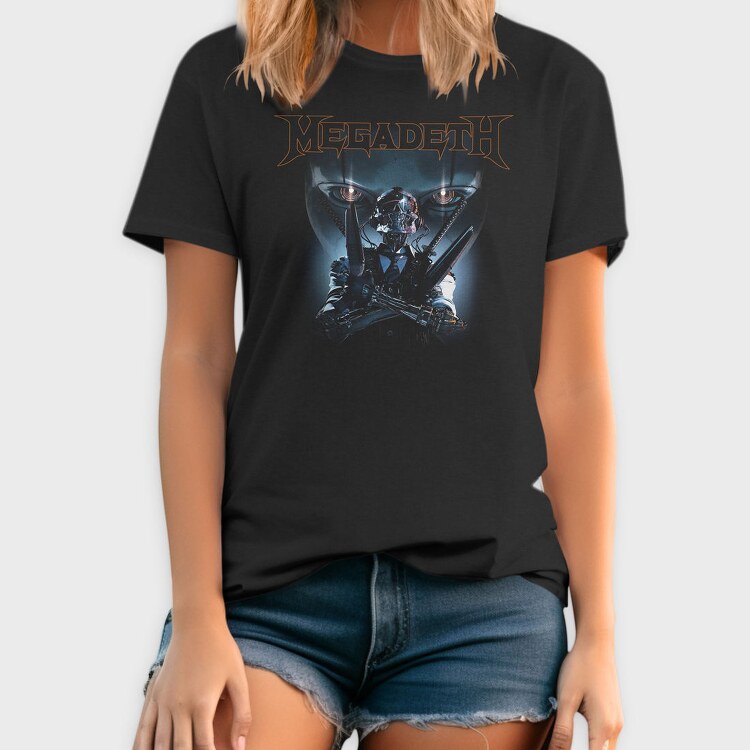 Megadeth Robot Face Eyes, Tricou Barbati (Unisex)