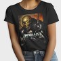 Metallica Skull Flames Red Eyes, Tricou Femei