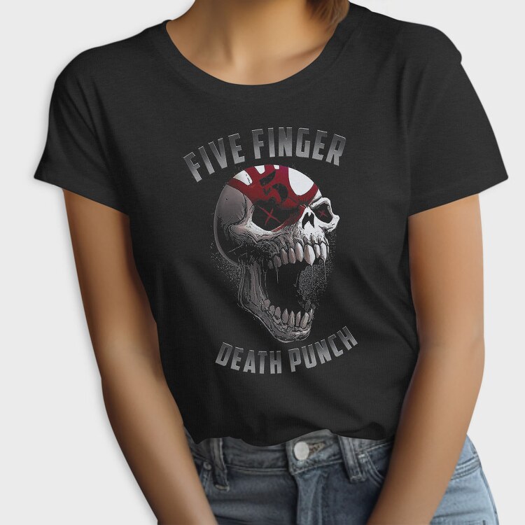 Five Finger Death Punch Skull Crosses Eyes, Tricou Femei