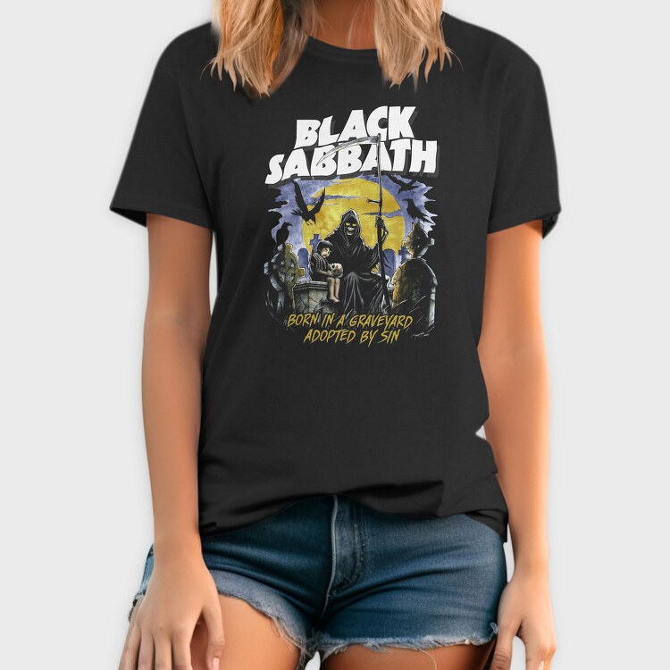 Black Sabbath Graveyard Sin, Tricou Barbati (Unisex)