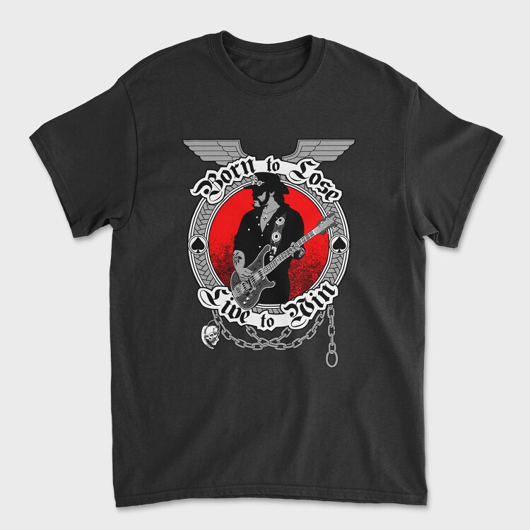 Born To Lose Guitarist Rock Ribbons, Tricou Barbati (Unisex)