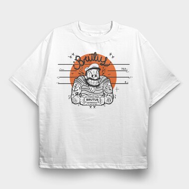 Brutus Police Dept Tattoo 78In, Tricou Oversize Barbati (Unisex)