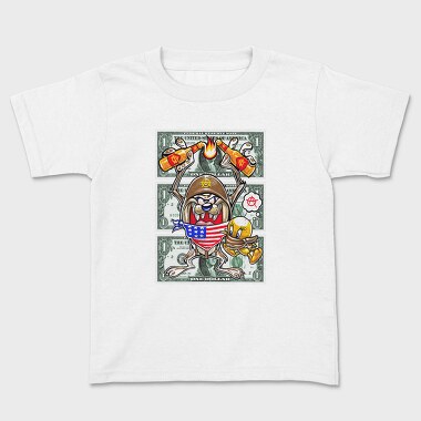 Daffy Duck Money Anarchy Urban Art, Tricou Copii