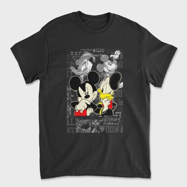 Mickey Donald Thinking Urban Art 99, Tricou Barbati (Unisex)