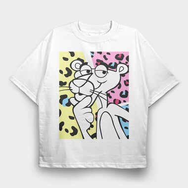 Pink Panther Cool Pattern Eyes, Tricou Oversize Barbati (Unisex)