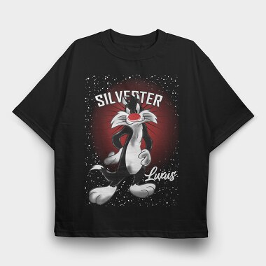 Silverster Sly Eyes Red, Tricou Oversize Barbati (Unisex)