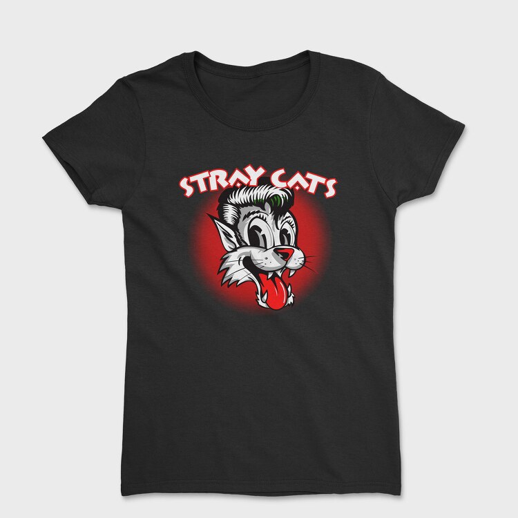 Stray Cats Red Eyes Animal Eyes, Tricou Femei