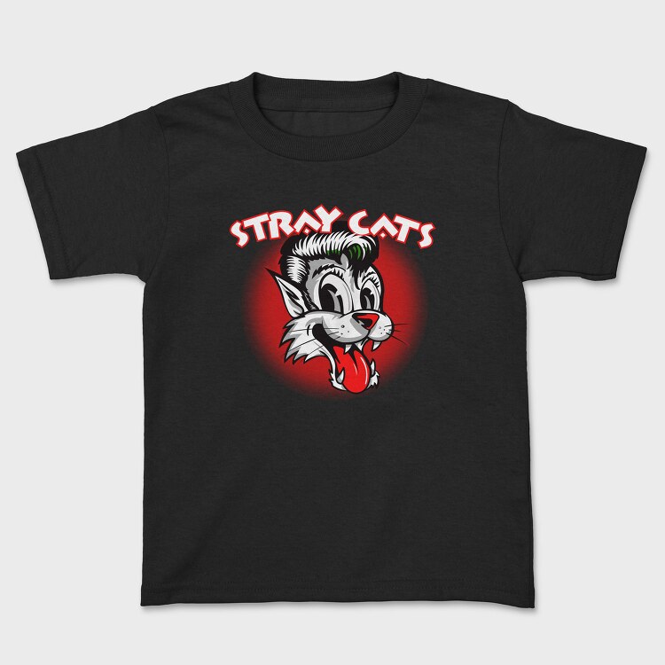Stray Cats Red Eyes Animal Eyes, Tricou Copii