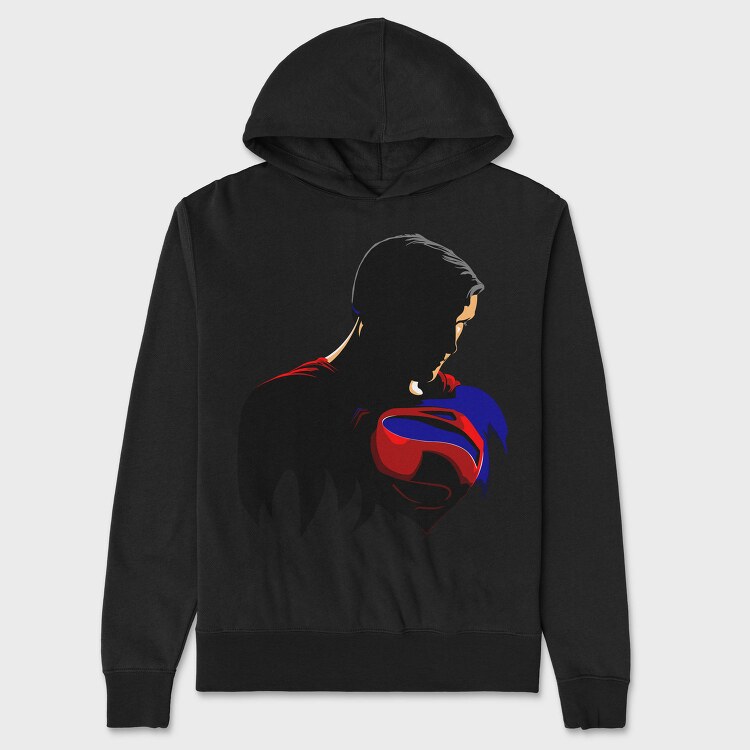 Superman Silhouette Back 99, Hanorac Oversize Barbati (Unisex)