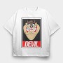 Taz Devil Animal Eyes, Tricou Oversize Barbati (Unisex)