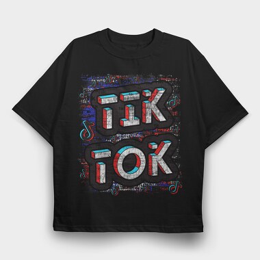 Tiktok Music Grunge Art, Tricou Oversize Barbati (Unisex)