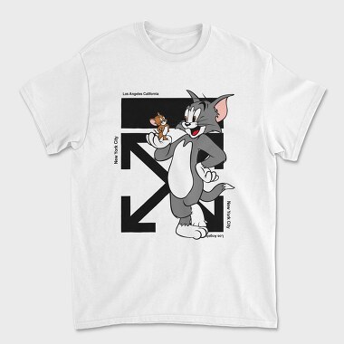 Tom And Jerry City Trip Los Angeles New York, Tricou Barbati (Unisex)