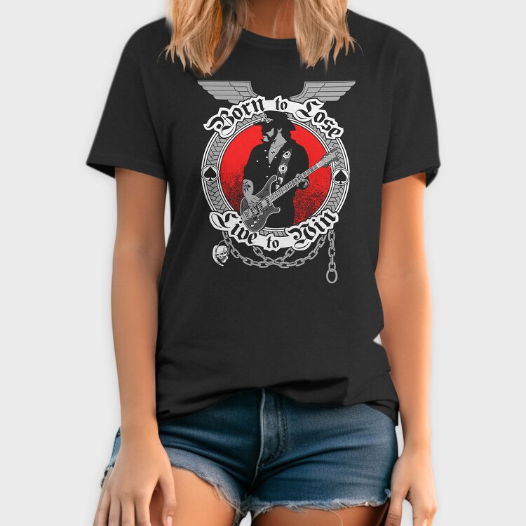 Born To Lose Guitarist Rock Ribbons, Tricou Barbati (Unisex)