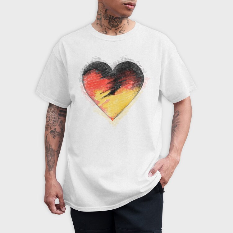 Heart Handdrawn, Tricou Barbati (Unisex)