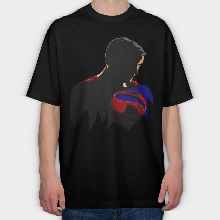 Superman Silhouette Back 99, Tricou Oversize Barbati (Unisex)