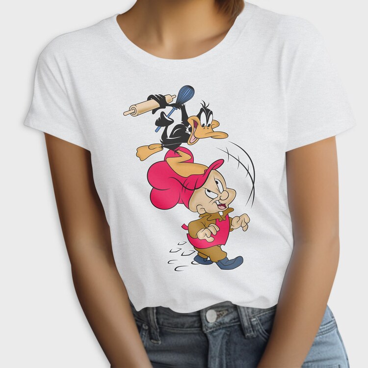 Daffy Duck Cooking Rolling Pin, Tricou Femei