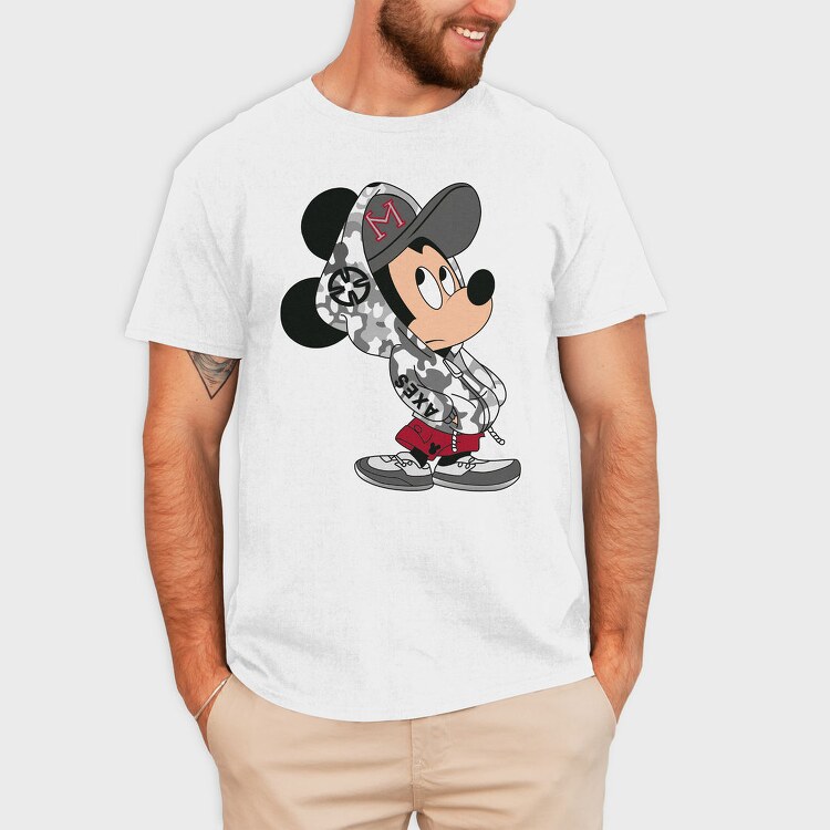 Mickey Mouse Camo Style Urban Art 99, Tricou Barbati (Unisex)