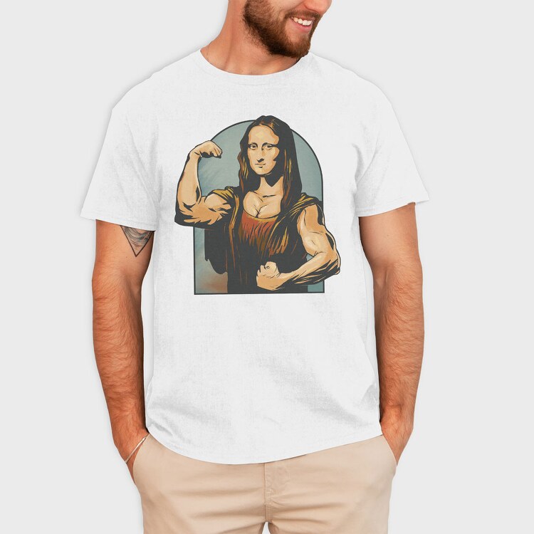 Mona Lisa Lifter, Tricou Barbati (Unisex)