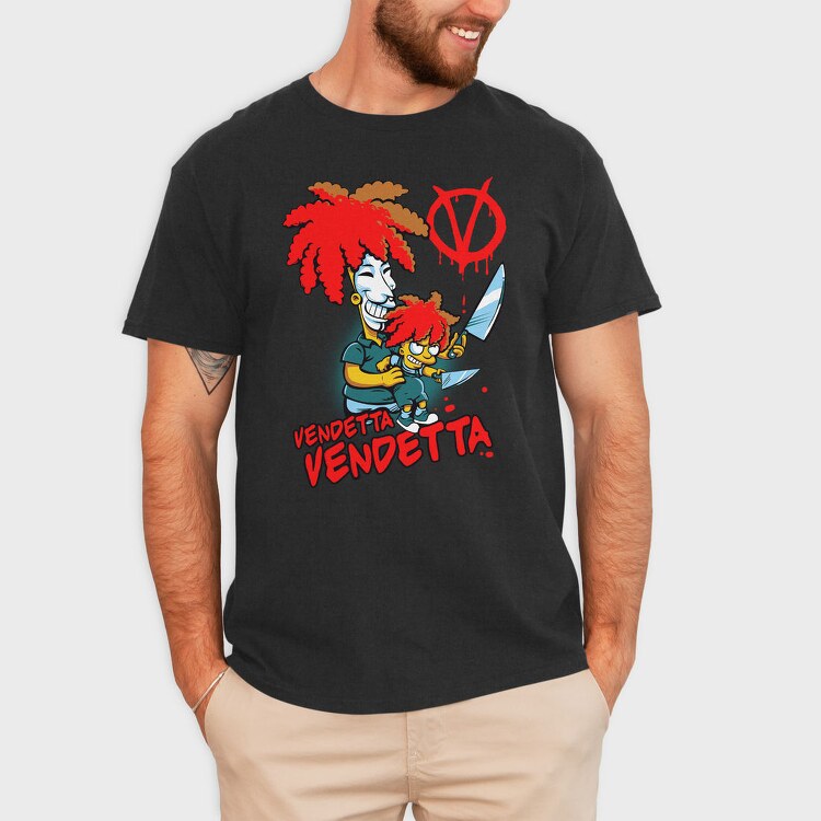 Venetian Mask Knife Simpsons Vendetta, Tricou Barbati (Unisex)