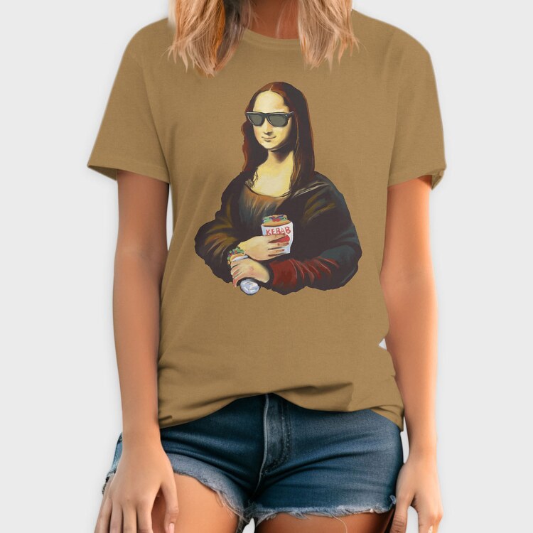 Monalisa Painting Kebab, Tricou Barbati (Unisex)