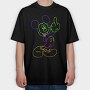 Mickey Mouse Colorful Lines Urban Art 99, Tricou Oversize Barbati (Unisex)