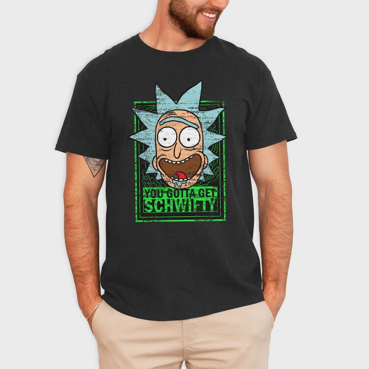 Zombie Rick Morty Eyes Blood 99, Tricou Barbati (Unisex)