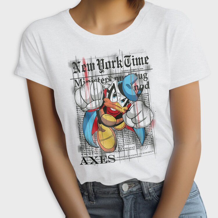 New York Time Donald Duck Urban Art, Tricou Femei