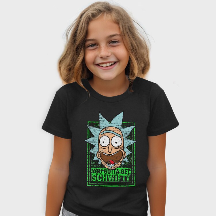 Zombie Rick Morty Eyes Blood 99, Tricou Copii
