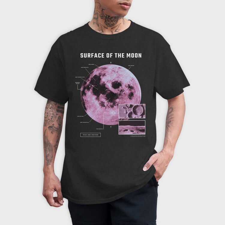 Surface of the Moon, Tricou Barbati (Unisex)